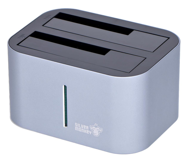 SILVER MONKEY Stacja dokująca 2x HDD 2.5"/3.5" DC-001-SM - 603579 - zdjęcie